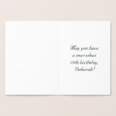 18e verjaardag: Elegant,  Manuscript; de Naam van  Folie Kaarten (Binnen)