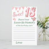 18e verjaardag Favoriete herinnering van de verjaa (Staand voorkant)