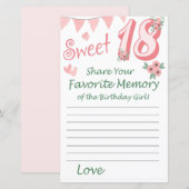 18e verjaardag Favoriete herinnering van de verjaa (Voorkant / Achterkant)