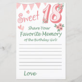 18e verjaardag Favoriete herinnering van de verjaa (Voorkant)