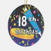 18e verjaardag Favors Keramisch Ornament (Links)