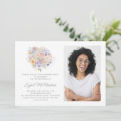 18e Verjaardag Feest Bloem Boeket Foto Verrassing Kaart (Staand voorkant)