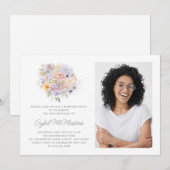 18e Verjaardag Feest Bloem Boeket Foto Verrassing Kaart (Voorkant / Achterkant)