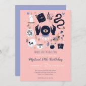 18e verjaardag Fortune Teller Mystic Kaart (Voorkant / Achterkant)