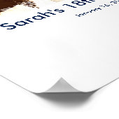 18e verjaardag foto aangepaste Sign In Party Board Poster (Hoek)