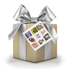 18e verjaardag foto collage jongen bedankt bedankjes labels