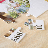 18e verjaardag Foto collage neutraal nummer 18 Legpuzzel (Zijkant)