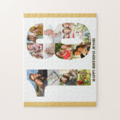 18e verjaardag Foto collage neutraal nummer 18 Legpuzzel (Verticaal)