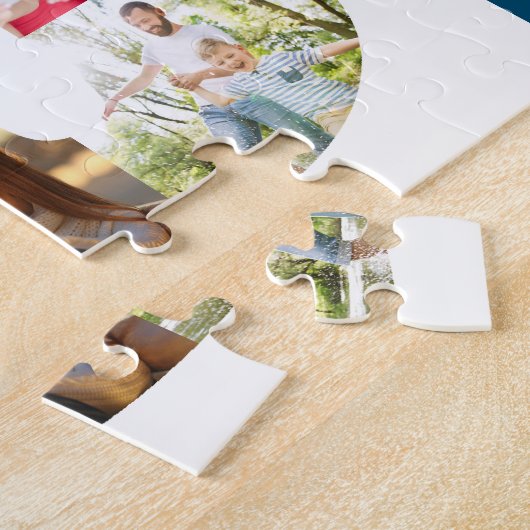 18e verjaardag foto collage nummer 18 aandenken legpuzzel (Zijkant)