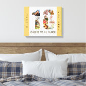 18e verjaardag Foto Collage nummer 18 Neutraal Canvas Afdruk (Insitu (Slaapkamer))