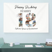18e Verjaardag Foto Collage Party Banner (Beurs)