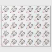 18e verjaardag Foto Girl Collage Pink Flower White Cadeaupapier (Vlak)