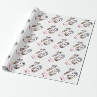 18e verjaardag Foto Girl Collage Pink Flower White Cadeaupapier