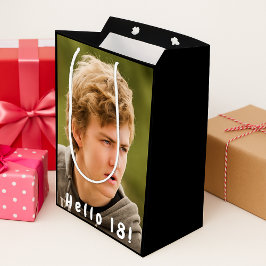 18e verjaardag foto hallo 18 jongen medium cadeauzakje