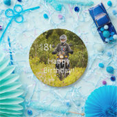 18e verjaardag foto jongen papieren bordje (Feest)