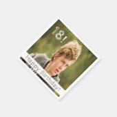 18e verjaardag foto jongen servet (Hoek)