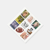 18e verjaardag fotocollage jongen servet (Hoek)