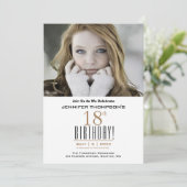 18e verjaardag - Fotofeestje Kaart (Staand voorkant)