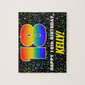 18e verjaardag — Fun, Colorful Music Symbols & "18 Legpuzzel (Verticaal)
