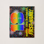 18e verjaardag: Fun, kleurrijk gevuurwerk Legpuzzel (Verticaal)