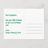 18e verjaardag: Fun Stars Pattern, Rainbow 18, Naa Briefkaart (Achterkant)