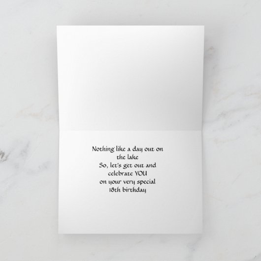 **18e VERJAARDAG** GA UIT EN VIER "JOU" Kaart (Binnen)