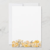 18e Verjaardag Gele Bloemen Partij Kaart (Achterkant)