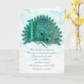 18e verjaardag genummerde wenskaarten kaart (Gele Bloem)