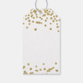 18e verjaardag Glitter Confetti White Cadeaulabel (Achterkant)