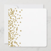 18e verjaardag Glitter Confetti White Kaart (Achterkant)