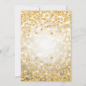 18e verjaardag Gold Glam Glitter Lights Kaart (Achterkant)
