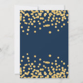 18e verjaardag Gouden Glam Glitter Lights marine Kaart (Achterkant)