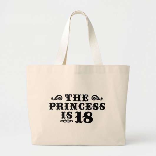 18e verjaardag grote tote bag (Voorkant)