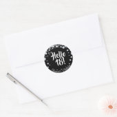 18e verjaardag hallo 18 diamanten naam ronde sticker (Envelop)