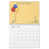 18e verjaardag herinneringen & gastenboek kalender (Feb 2027)