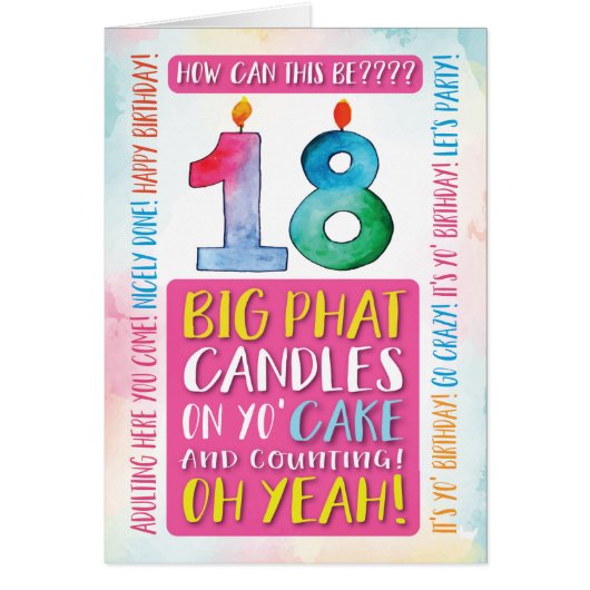 18e verjaardag hier, kom op een feestje (Voorkant)