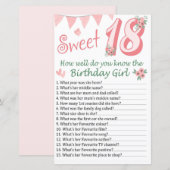 18e verjaardag Hoe goed ken je de verjaardag? (Voorkant / Achterkant)