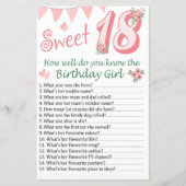 18e verjaardag Hoe goed ken je de verjaardag? (Voorkant)