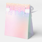 18e verjaardag holografische paarse roze dank u bedankdoosjes (Achterkant)