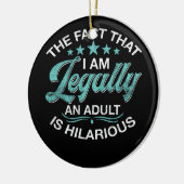 18e verjaardag, ik ben wettelijk een volwassene is keramisch ornament (Links)