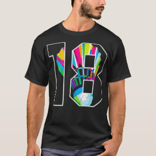 18e verjaardag jongen badminton speler badminton 1 t-shirt