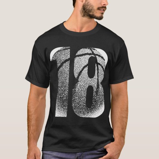 18e Verjaardag Jongen Basketbal Speler Basketbal 1 T-shirt (Voorkant)