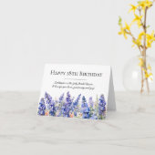 18e Verjaardag Juli Geboortemaand Bloem Larkspur Kaart (Gele Bloem)