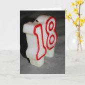 18e Verjaardag kaars Verjaardag Kaart (Gele Bloem)
