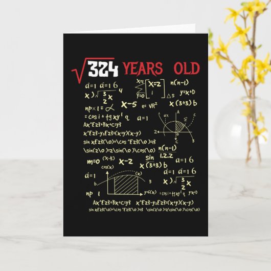 18e verjaardag kaart (Gele Bloem)