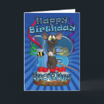 18e Verjaardag Kaart voor Brother - Funky Mouse op<br><div class="desc">18e Verjaardag Kaart voor Brother - Funky Mouse op een kersencake</div>