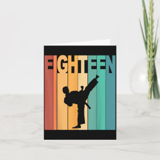 18e verjaardag Karate Taekwondo Thema 18 jaar oud Kaart