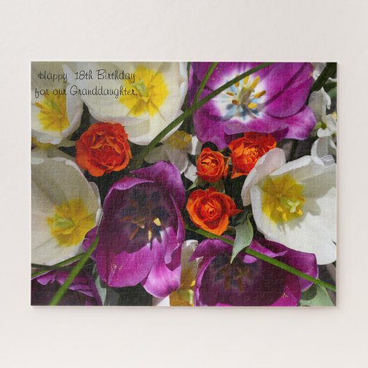 18e verjaardag kleindochter. legpuzzel (Horizontaal)