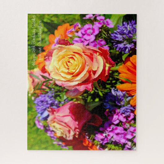 18e verjaardag kleindochter. legpuzzel (Verticaal)