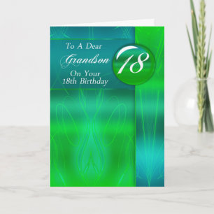 18e verjaardag kleinson Modern Kaart